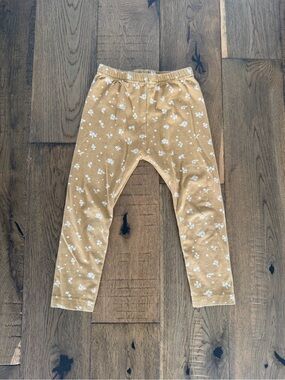 Jamie Kay Organic Cotton Floral Leggings - Mustard Yellow - Size 2